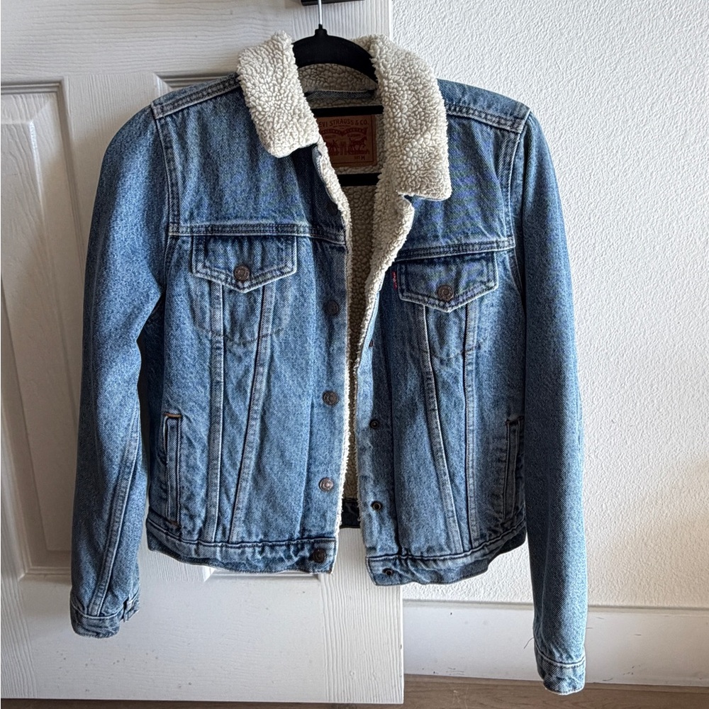 Levi's Blue Denim 90s Sherpa Jacket